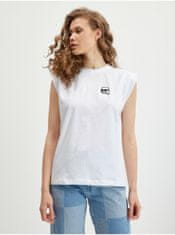 Bílé dámské tričko KARL LAGERFELD Ikonik S