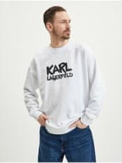 Karl Lagerfeld Bílá pánská mikina KARL LAGERFELD L