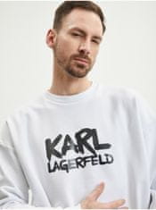 Karl Lagerfeld Bílá pánská mikina KARL LAGERFELD XL