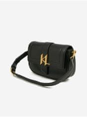 Karl Lagerfeld Černá dámská kožená crossbody kabelka KARL LAGERFELD Shooting Stars UNI