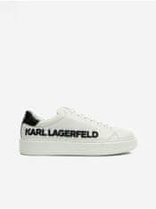 Karl Lagerfeld Bílé pánské kožené tenisky KARL LAGERFELD Maxi Up Injekt Logo 41