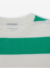 Tom Tailor Bílo-zelené klučičí pruhované tričko Tom Tailor 152