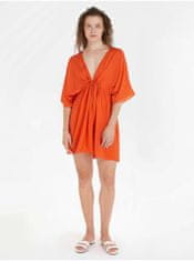 Tommy Hilfiger Oranžové dámské šaty Tommy Hilfiger Cover Up Short Dress SS S