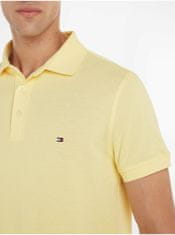 Tommy Hilfiger Žluté pánské polo tričko Tommy Hilfiger XL
