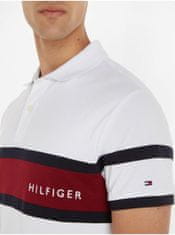 Tommy Hilfiger Bílé pánské polo tričko Tommy Hilfiger XL
