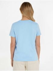 Tommy Hilfiger Světle modré dámské tričko Tommy Hilfiger L