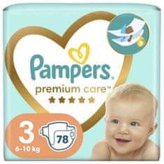 Pampers Premium Care plenky vel. 3 (78 ks plenek) 6-10 kg