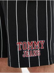 Tommy Jeans Černé pánské pruhované kraťasy Tommy Jeans S