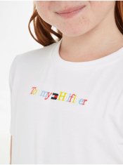Tommy Hilfiger Bílé holčičí tričko Tommy Hilfiger 160