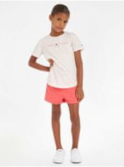 Tommy Hilfiger Sada holčičího trička a kraťasů v růžové barvě Tommy Hilfiger 140