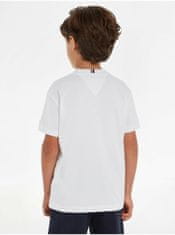 Tommy Hilfiger Bílé klučičí tričko Tommy Hilfiger 116