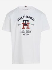 Tommy Hilfiger Bílé klučičí tričko Tommy Hilfiger 128