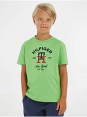 Tommy Hilfiger Světle zelené klučičí tričko Tommy Hilfiger 104