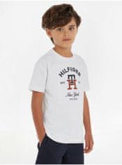 Tommy Hilfiger Bílé klučičí tričko Tommy Hilfiger 140