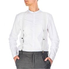 NANDY Klasické šle pro muže a ženy k na nošení s elegantním kalhotám - bílá