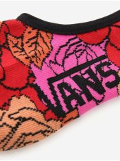 Vans Sada tří párů dámských květovaných ponožek v černé a červené barvě VANS Rose UNI