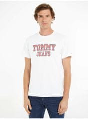 Tommy Jeans Bílé pánské tričko Tommy Jeans Essential M