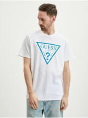 Guess Bílé pánské tričko Guess Reflective L