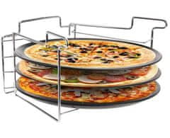 EXCELLENT Stojan na pečení pizzy sada 3 ks plechů