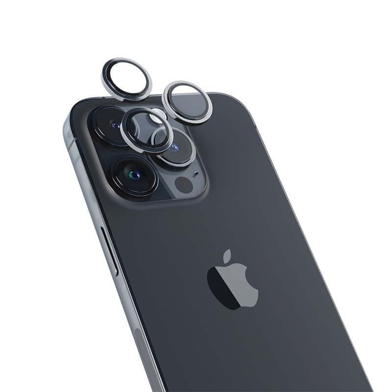 Levně EPICO Hliníkové ochranné sklo na čočky fotoaparátu pro iPhone 14 Pro / 14 Pro Max (6,1") 69312151300012 - vesmírně černá