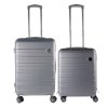 Linder Exclusiv Sada cestovních kufrů Diamond MC3082 Stříbrná