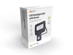 Solight LED reflektor Easy se sensorem, 20W, 1600lm, 4000K, IP44, černý
