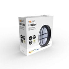 Solight LED venkovní osvětlení kulaté s mřížkou, 20W, 1500lm, 4000K, IP65, 23cm, černá
