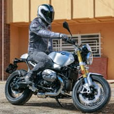 W-TEC Pánská kožená moto bunda Sheawen Waxed Grey (Velikost: 4XL, Barva: šedá)