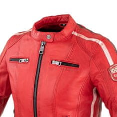 W-TEC Dámská kožená bunda Umana (Velikost: XS, Barva: červená)