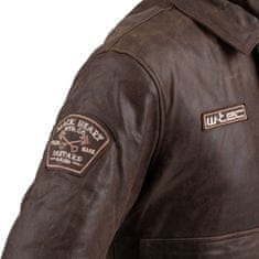 W-TEC Pánská kožená bunda Black Heart Bomber (Velikost: S, Barva: vintage hnědá)