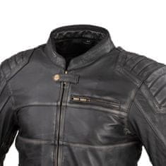 W-TEC Pánská kožená moto bunda Suit (Velikost: 4XL, Barva: vintage černá)