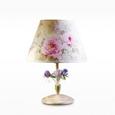 LIGHT FOR HOME Stolní lampa 6400 "Romance", 1x60W, E27, béžová, růžová, fialový