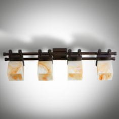 LIGHT FOR HOME Přisazený lustr s čtyřmi stínítky 19708 "TRILLENIUM", 4x60W, E27, hnědá
