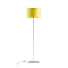LIGHT FOR HOME Stojací lampa se žlutým stínítkem 10230 "London", 1x60W, E27, Bílá