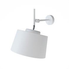 LIGHT FOR HOME Designové nástěnné světlo s bílým stínidlem 60401 "Lefor", 1x60W, E27, Bílá