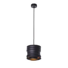 LIGHT FOR HOME Závěsné svítidlo na lanku v černé barvě 12803 "UNIQ", 1x60W, E27, Transparent, grafit