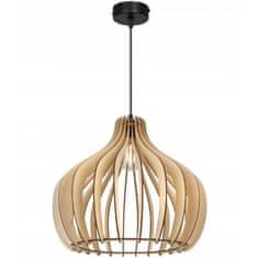 LIGHT FOR HOME Designové dřevěné závěsné stropní svítidlo TIMBER 2363/1 LH032, 1x60W, E27, Černá