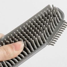 Northix Multifunkční čisticí kartáč, silikon - šedý 