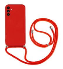 TopQ Kryt Samsung A13 5G červený se šňůrkou 92929