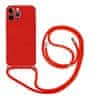 Kryt iPhone 14 Pro Max červený se šňůrkou 92650