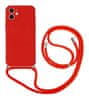 Kryt iPhone 12 Mini červený se šňůrkou 92510
