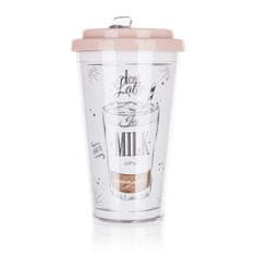 Banquet Hrnek cestovní dvoustěnný COFFEE 500 ml, Iced latte, sada 4 ks