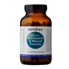 VIRIDIAN nutrition High Five Multivitamin and Mineral Formula (Multivitamín na stres a pro celkovou odolnost), 120 kapslí