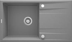 BPS-koupelny Dřez Eridan s odkapávačem, granitu - ZQE S113 antracit metalic