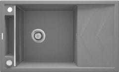 BPS-koupelny Dřez Magnetic s odkapávačem, granit - ZRM S113 šedý metalic