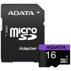 Adata 16GB Premier micro SDHC karta/ UHS-I CL10 s adaptérem
