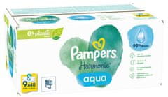 Pampers Harmonie Aqua Plastic Free Vlhčené ubrousky 9 x 48 ks