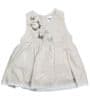 Pruhované šaty s bavlny s motylkém, béžová, 74