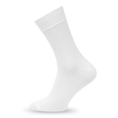 SOKKO 6x Pánské dlouhé bambusové ponožky 42-44 - bílá