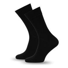 SOKKO 12x Pánské dlouhé bambusové ponožky 45-47 - černá